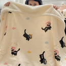 DecorBites™ Cozy Fleece Blanket | Multi-Use Office & Home Shawl | Soft & Warm Blanket