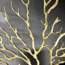 DecorBites™ Coral Tree Sculpture: Gold Metal Decorative Figurine on Marble Base