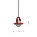Minimalist arched wood and terracotta led pendant lights dining room