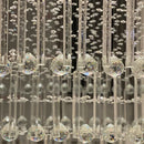 DecorBites™ Crystal Ceiling Chandelier: Modern Columnar Square Base Hanging Lamp for Living Room & Staircase