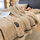 DecorBites™ Cozy Fluffy Fleece Blanket for Autumn Winter, Soft Warm Maternal Child Bed Sofa Cover