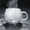 DecorBites™ Glass Tea Cup with Infuser and Lid - 350ml Drinkware for Home and Office