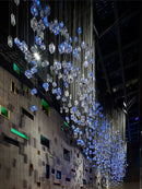 DecorBites™ Crystal Cube Pendant Light: Modern Designer Chandelier for Home & Hotel Settings
