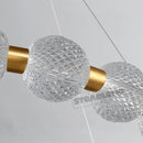 DecorBites™ Glass Ball LED Ceiling Chandelier: Modern Living Room Bedroom Pendant Light