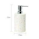 DecorBites™ Beige Travertine Marble Bathroom Set - Soap Dispenser Toothbrush Holder Tissue Box