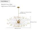 DecorBites™ Dandelion Golden Ball Chandelier - Nordic Postmodern Bedroom Dining Room Decor