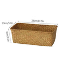 Breakfast Woven Storage Basket Picnic Basket Laundry Box Home Sundries Organizer Fruit Flower Storage Baskets Desktop Container
