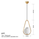 DecorBites™ Glass Ball Pendant Lamp: Elegant Dining Room Light Fixture, Gold Finish
