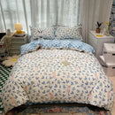 DecorBites™ Flowers Print Cotton King Size Bedding Set, Soft & Comfortable Duvet Cover Set