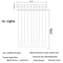 DecorBites™ Crystal Gold Pendant Lights for Dining Room Kitchen Island Chandelier
