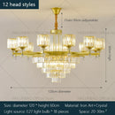 Decorbites crystal chandelier golden multi tiered living room lamp