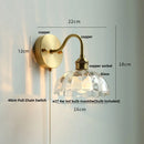 DecorBites™ Green Class Ball LED Wall Light with Copper Socket for Bedroom Living Dining Room