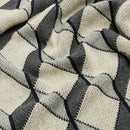 DecorBites™ 3D Cube Cotton Knitted Plaid Blanket - Soft and Cozy Nordic Bedspread