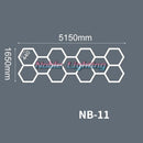 DecorBites™ Hexagon LED Ceiling Light for Barbershop and Garage Hair Salon