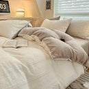 DecorBites™ High-Density Milk Fleece Duvet Set with Winter Warmth King Bedding & Plush Blanket Cover