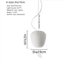 DecorBites™ Glass Whorls Cocoon Pendant Light - Milky White, Modern Hanging Lamp