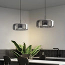 DecorBites™ Glass Bowl Chandelier: Modern Nordic LED Smoke Hanging Lamp for Dining Room, Bar - Indoor Decor Lighting