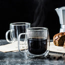 DecorBites™ Glass Coffee Mug with Heat Resistant Handle – Bar Drinkware Cup