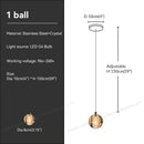 DecorBites™ Crystal Bubble Ball Pendant Light for Home Decor and Hospitality Spaces