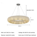 DecorBites™ Crystal Circle Chandelier Pendant Lamp for Modern Luxury Living Room Decor
