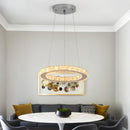 DecorBites™ Crystal LED Pendant Chandelier for Home Décor - Modern Art Fixture