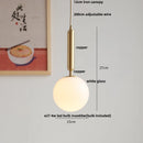 DecorBites™ Copper White Glass LED Pendant Lamp for Modern Living Room Decor