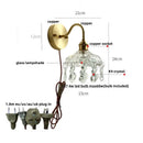 DecorBites™ Conch Copper LED Wall Light Fixture with Pull Chain Switch