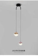 DecorBites™ Double Glass Ball Pendant Light Fixture for Bedroom Ceiling Lighting