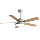 DecorBites™ 56" Wooden LED Ceiling Fan with Pure Copper Motor & 5-Blade Light
