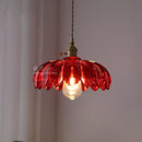 DecorBites™ Glass Industrial Pendant Light: Loft Style Fixture with Copper Socket for Home Decor