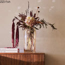 DecorBites™ Amber Glass Vase Transparent Hydroponics Flower Pot Modern Home Decor