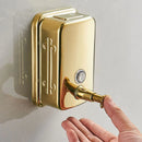DecorBites™ Gold Stainless Steel Wall Mounted Shower Soap Dispenser