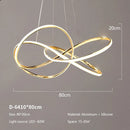 DecorBites™ Geometric Line LED Chandelier for Modern Home Decor and Lighting