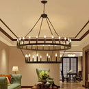 Modern brass double tier pendant chandelier living room light