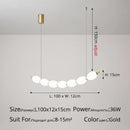 DecorBites™ Bead Nordic Chandelier: Stylish Dining Room Pendant Light for Bar Table Adding Ambiance