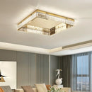 DecorBites™ Crystal LED Dimmable Ceiling Lights: Modern Square Steel Fixture for Living Room