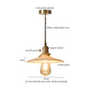 DecorBites™ Cream Glass LED Pendant Brass Hanging Lamp for Kitchen Restaurant Living Room