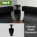 DecorBites™ Black Aluminium LED Profile for Recessed Skirting with Silicone Cover