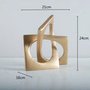 DecorBites™ Geometric Cross Square Ring Sculpture White - Home Decor Ornament