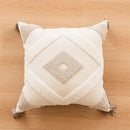 DecorBites™ Geometric Embroidered Crocheted Throw Pillow Cover for a Stylish Sofa