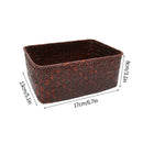 Breakfast Woven Storage Basket Picnic Basket Laundry Box Home Sundries Organizer Fruit Flower Storage Baskets Desktop Container