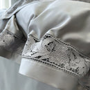 DecorBites™ Luxe 1500TC Egyptian Cotton Lace Wide Edge Bedding Set: Duvet Cover, Sheet, Pillowcases