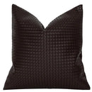 DecorBites™ Geometric Faux Leather Throw Pillow Cover - Modern Luxury Pillowcase