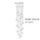 DecorBites™ Crystal Ball Chandelier: Modern LED Stair Chandelier for Living Room and Kitchen