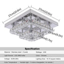 DecorBites™ Crystal Drop Chandelier Ceiling Light with RC Dimming for Modern Home Decor