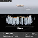 DecorBites™ Gold Crystal Chandelier: Modern Luxury Hanging Branches, for Dining Kitchen Living Bedroom