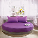 DecorBites™ Cotton Round Bed Sheet Set with Elastic Band, Soft & Skin-Friendly Fitted Sheets