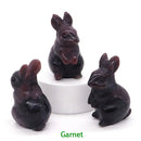 1.5" Elf Rabbit Natural Crystal Amethyst Quartz Agate Bunny Animal Craft Figurines Stone Carving Healing Reiki Home Decor Gift