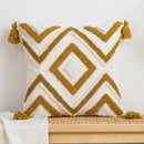 DecorBites™ Geometric Embroidery Cushion Cover with Tassel, Home Decor Pillowcase, Various Sizes