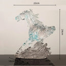 DecorBites™ Clear Horse Resin Sculpture Decorative Figurine Home Decoration